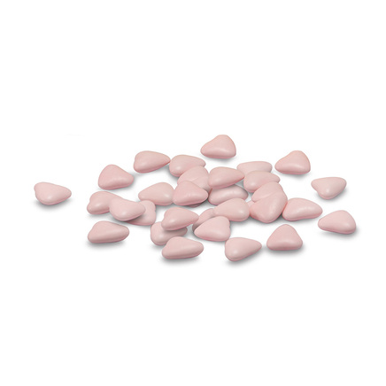 PINK HEART SHAPED DRAGEES 1KG